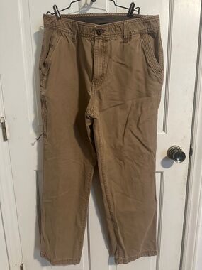 Men's Casual Brown Chino Pants Bass size 36 x 32